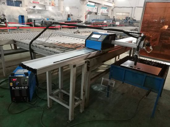 järnplatta, kolstål, aluminiumskär 1325 43,63,100,200A THC cnc plasmaskärmaskin i Kina till salu