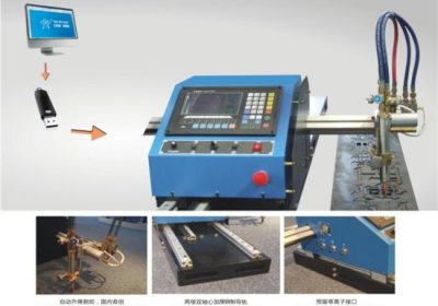Bärbar CNC Plasma-skärmaskin och automatisk gasskärmaskin med stålspår